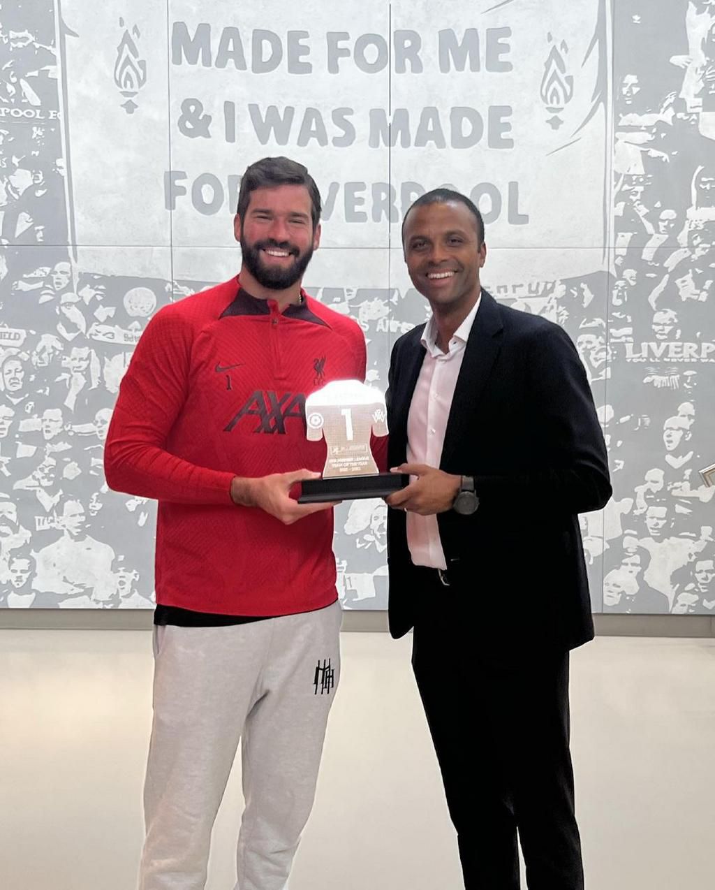 Liverpool stars Thiago, Van Dijk and Alisson receive PFA Awards [Photos]