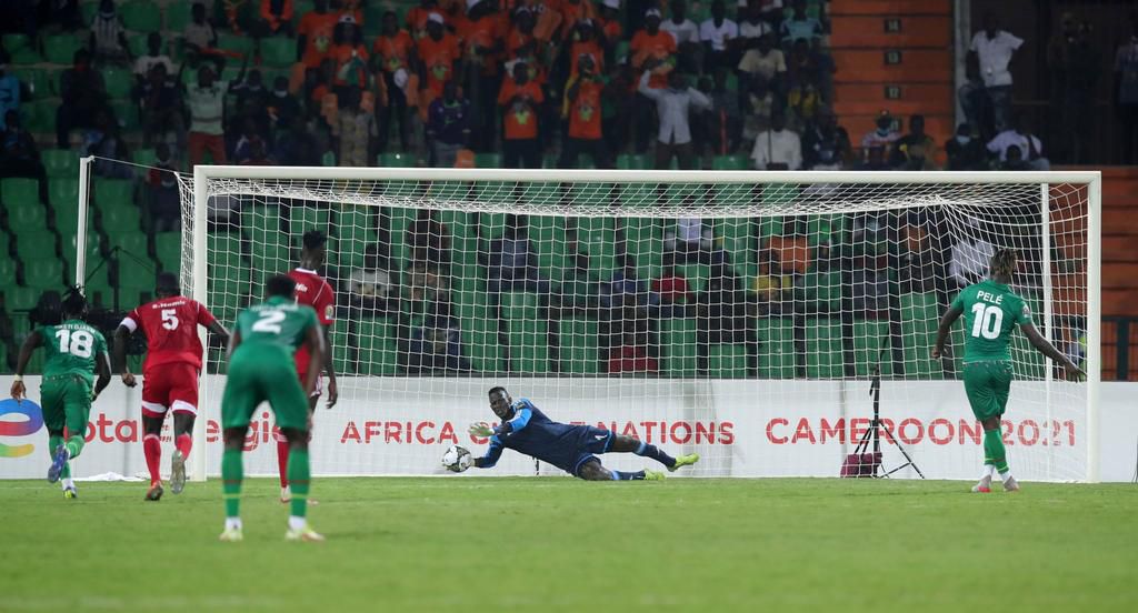 Aboeshren's big save against Guinea-Bissau on Tuesday..