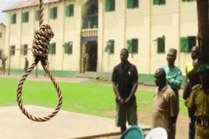 Sentenced to death by hanging