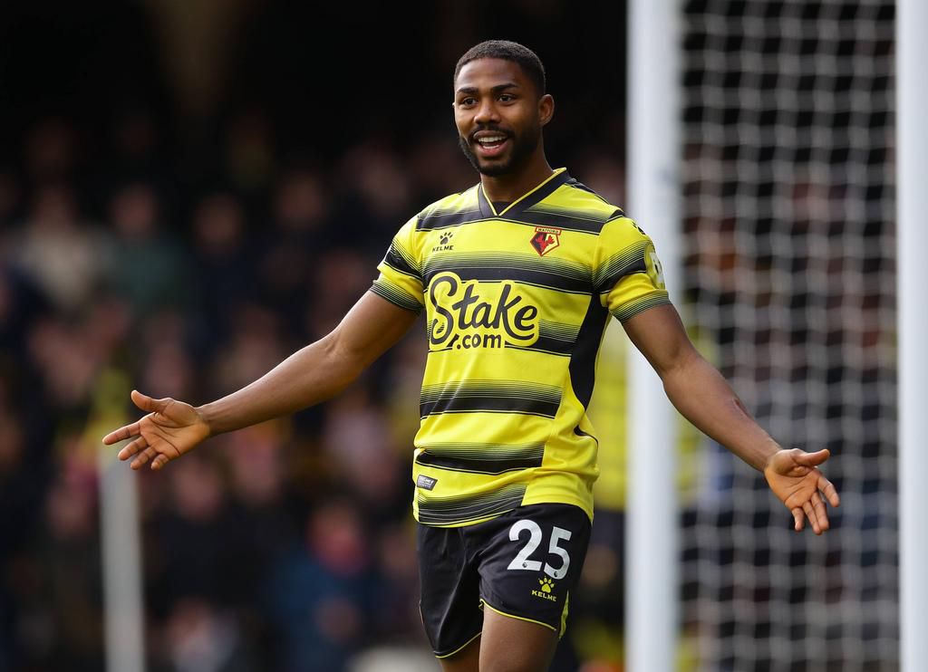 Super Eagles striker Emmanuel Dennis saw his early goal ruled out in Watford's defeat to Arsenal