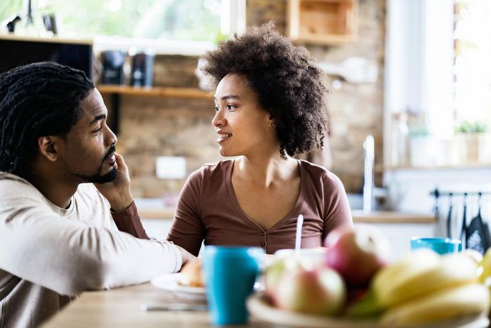 young couple at home