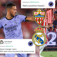 Social media reactions to Real Madrid's win against Almeria in La Liga on Sunday