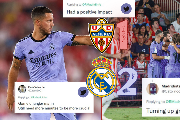 Social media reactions to Real Madrid's win against Almeria in La Liga on Sunday