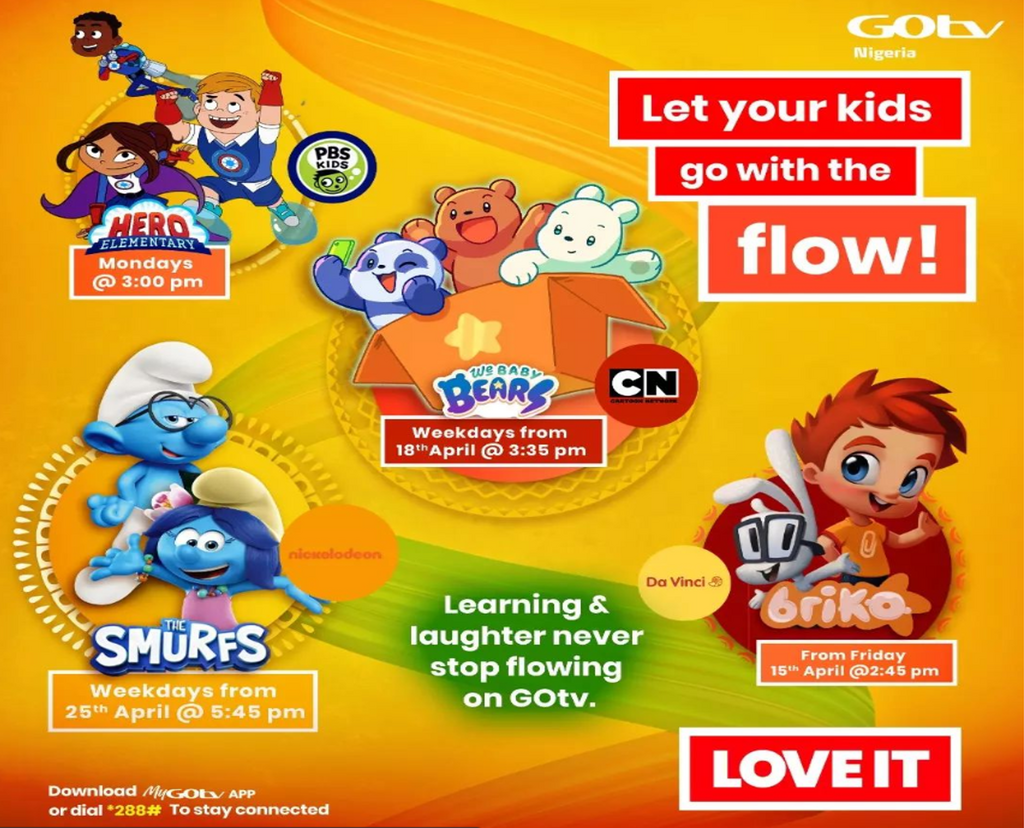The kids will love it on DStv & GOtv this weekend!