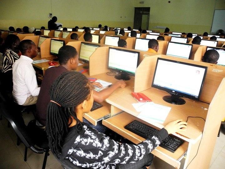 Candidates writing UTME at a CBT centre