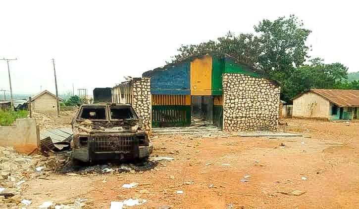 One of the police stations attacked in Imo (Premium Times)