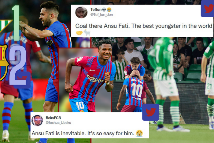 Social media reactions as Barcelona defeat Real Betis and book their place in the Champions league next season
