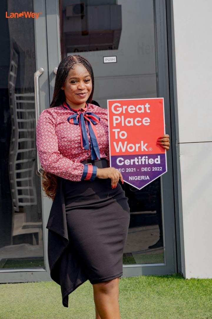 LandWey joins Deloitte, Sterling bank, others as great place to work® certified