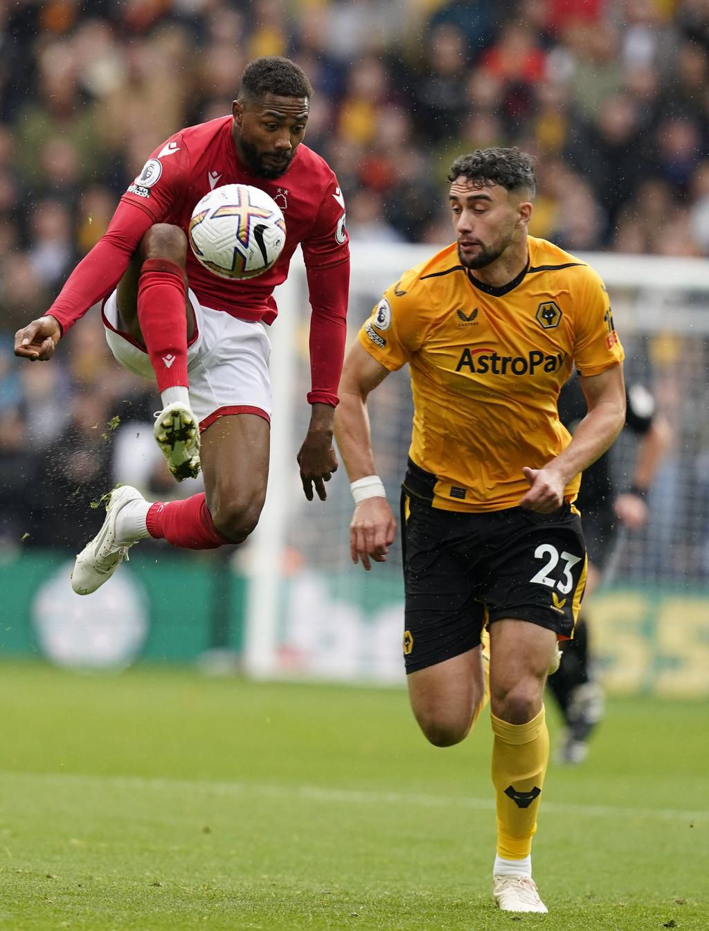 Emmanuel Dennis had a quiet game for Nottingham Forest against Wolves