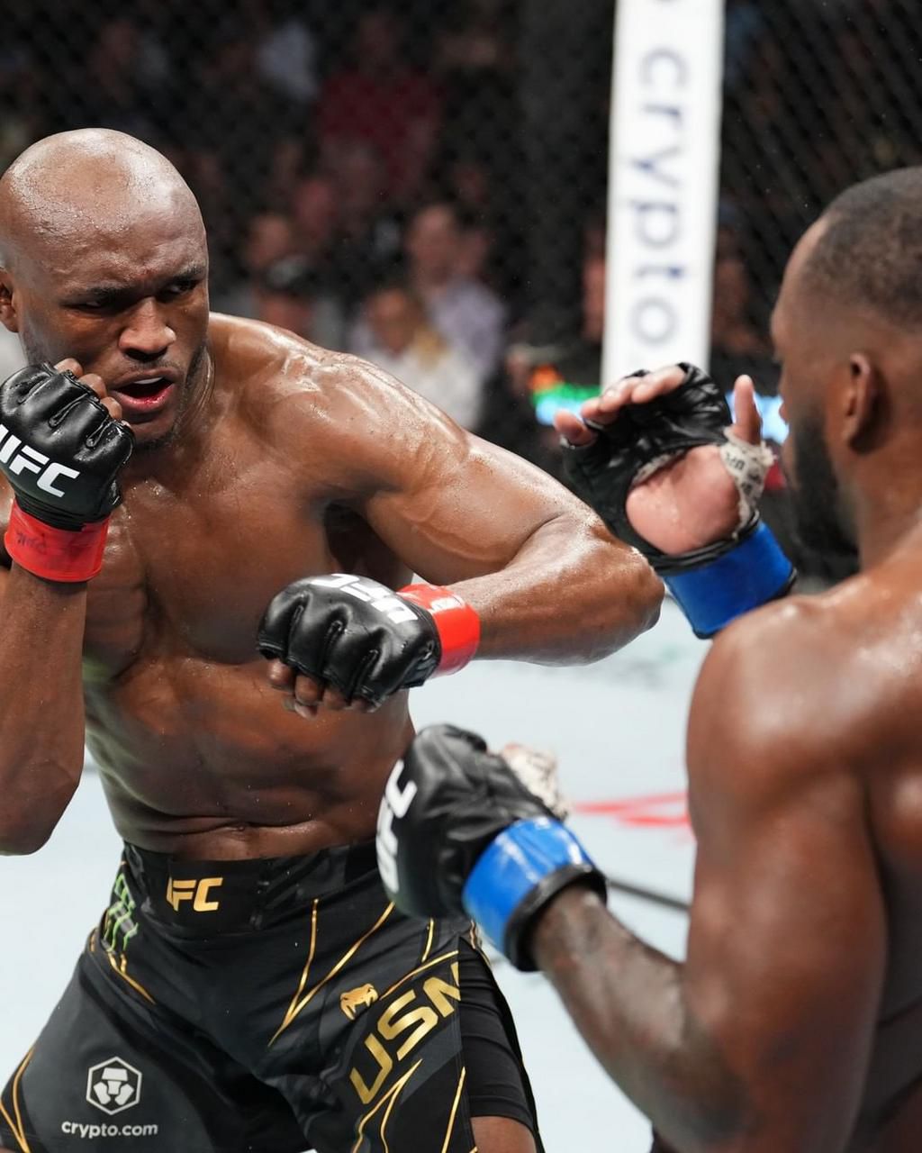 Kamaru Usman was knocked out by Leon Edwards