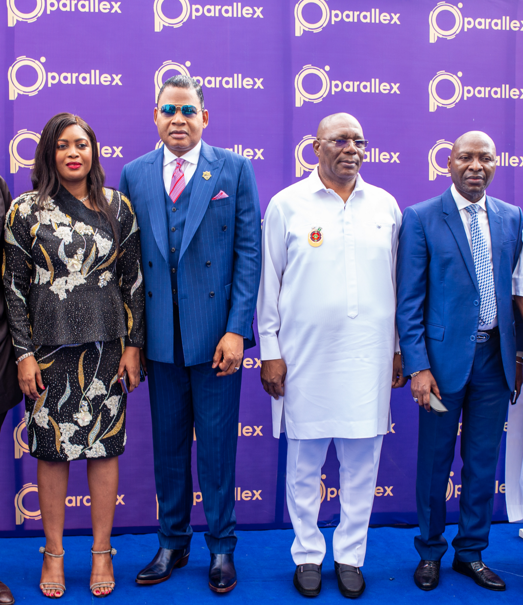 Pic 1- (L-R) Chairperson, Board of Directors Parallex Bank, Dr. Adeola Phillips, Board member, Thomas Ehis Amenkhienan, Deputy Governor of Delta State, Mr Kingsley Otuaro, Managing Director of Parallex Bank, Mr. Olufemi Bakre at the unveiling event of ...