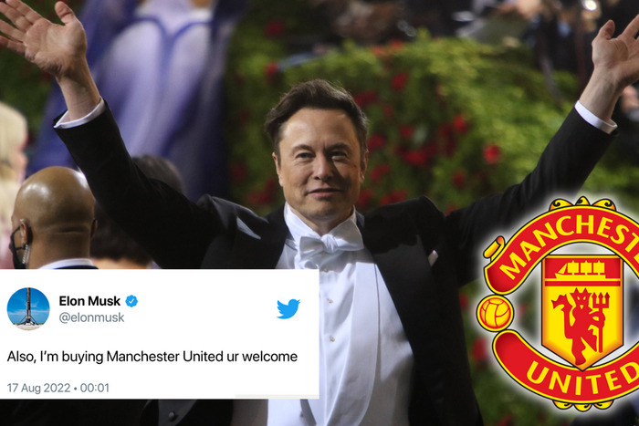 Elon Musk's tweet about buying Manchester United has since gone viral on social media
