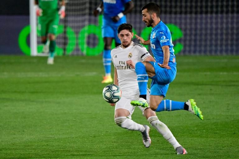 Real Madrid's Uruguayan midfielder Federico Valverde