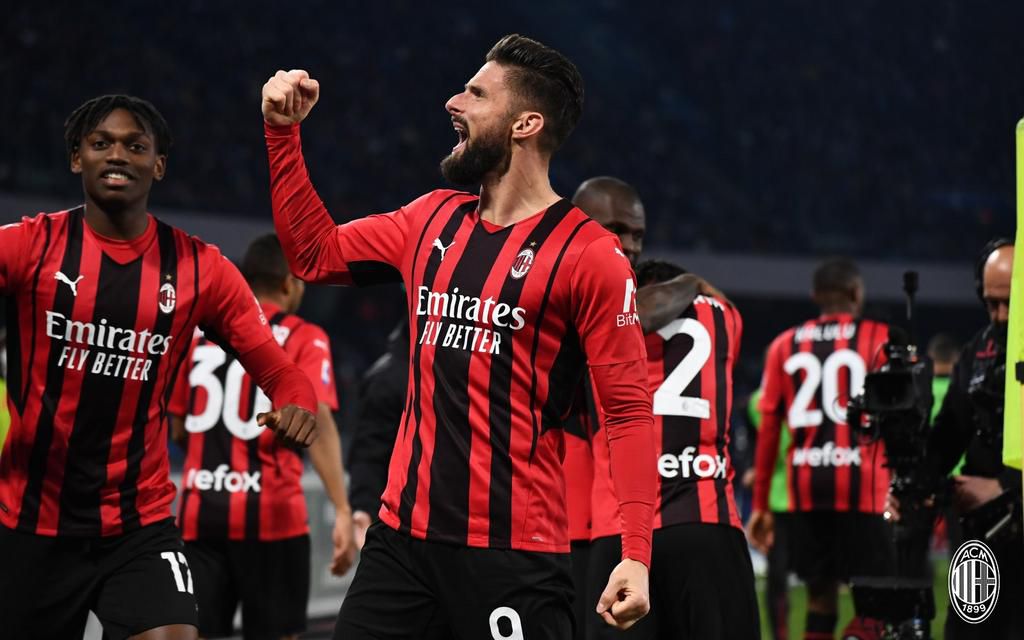 Olivier Giroud netted the only goal of the match against Napoli