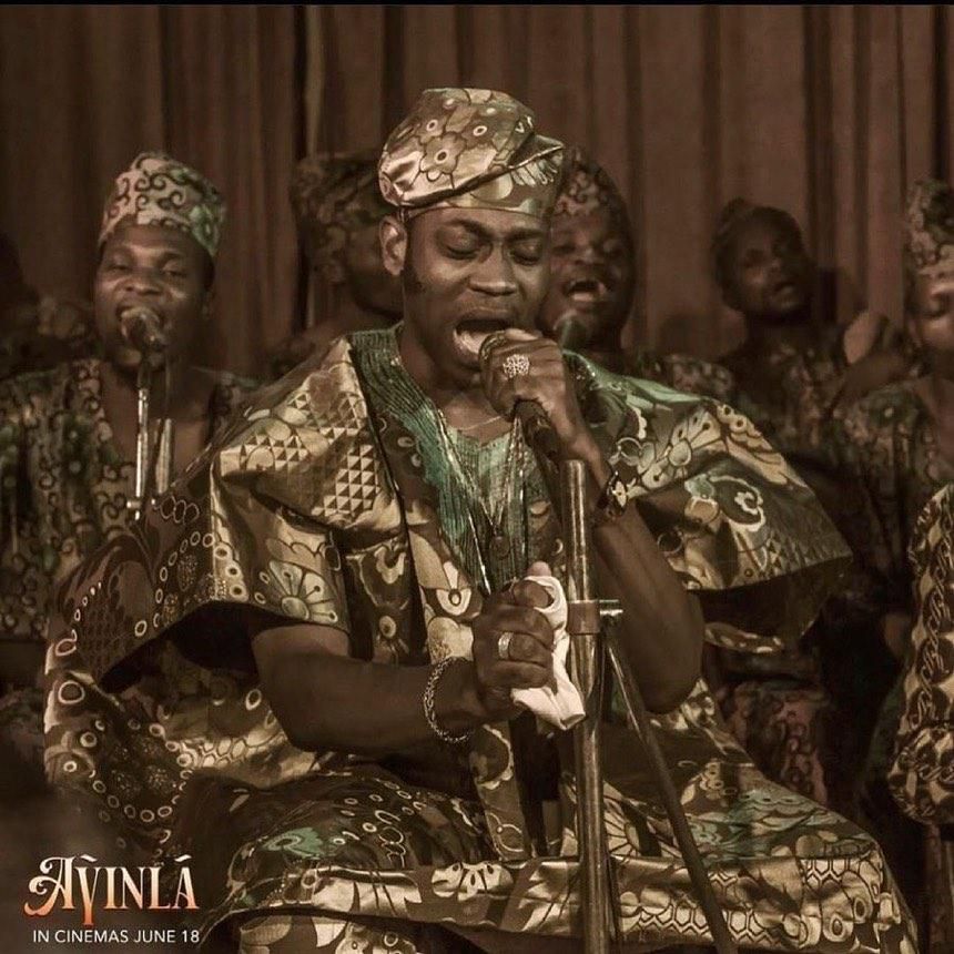 Adedimeji Lateef as Ayinla Omowura in upcoming biopic [Instagram/tkelani]