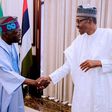 Bola Tinubu (Left) and President Buhari (Bashir Ahmad)