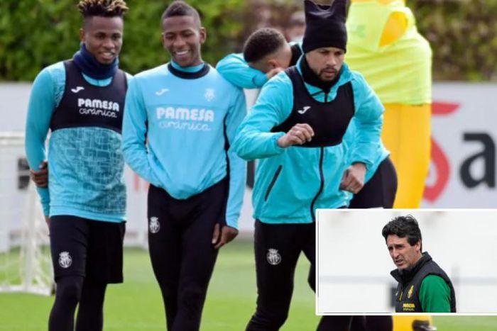 Samuel Chukwueze spotted in training ahead of Villarreal's clash with Bayern Munich.