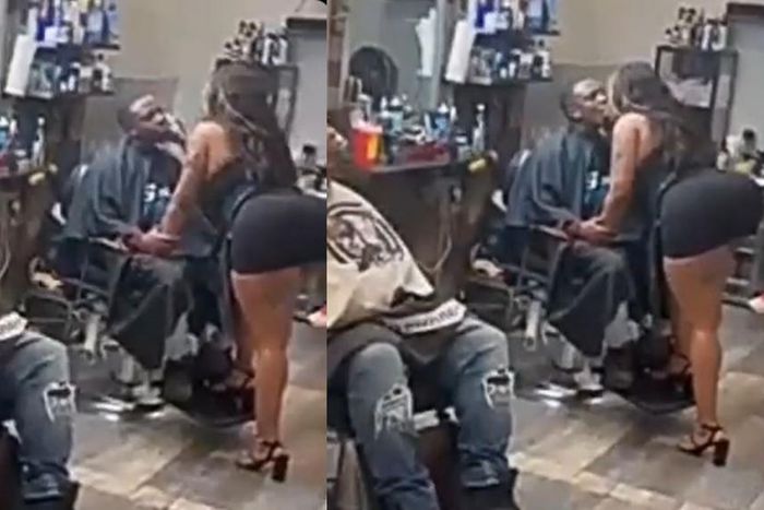 Barbershop where customers are kissed