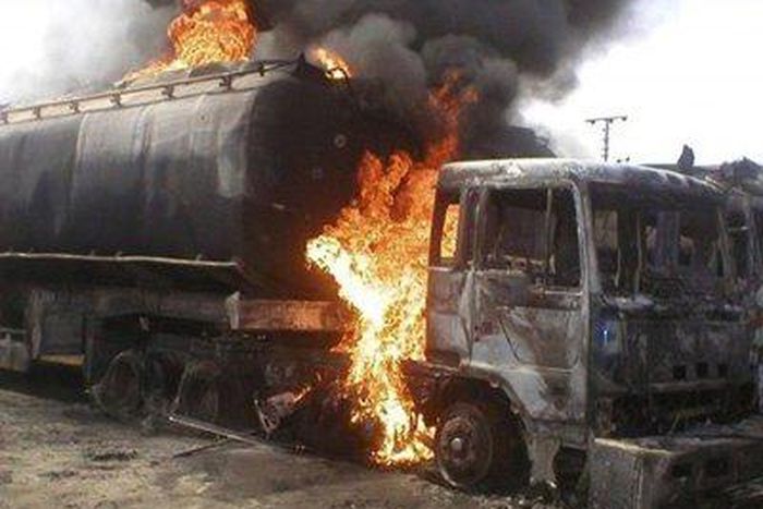 Fire from petrol tanker destroyed many lives and properties.