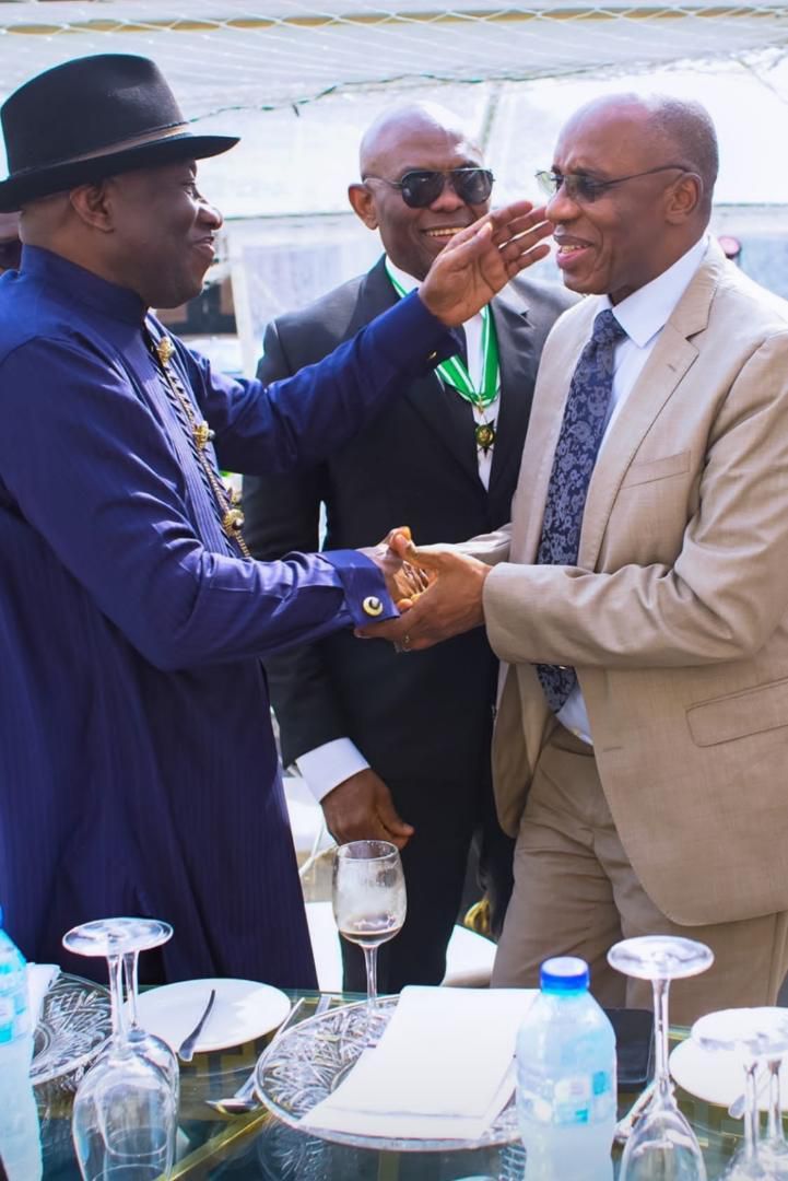 The Elumelus party after receiving the national awards. [Instagram:Elumelu]