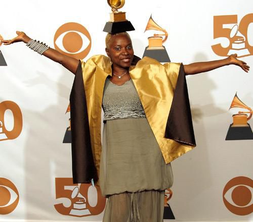 Angelique at the 50th Grammy Award [kidjo]
