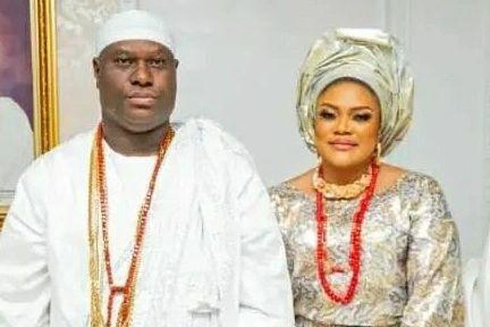Ooni of Ife, Oba Adeyeye Ogunwusi and his fourth wife Mariam Anako