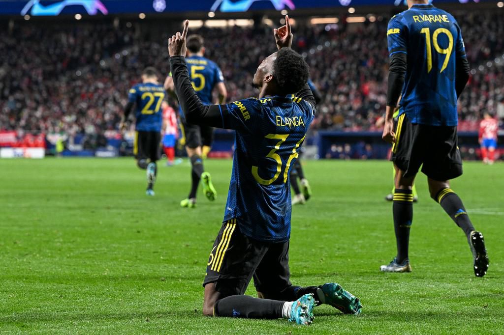 Anthony Elanga became Manchester United's fifth youngest Champions League scorer with his goal against Atletico Madrid