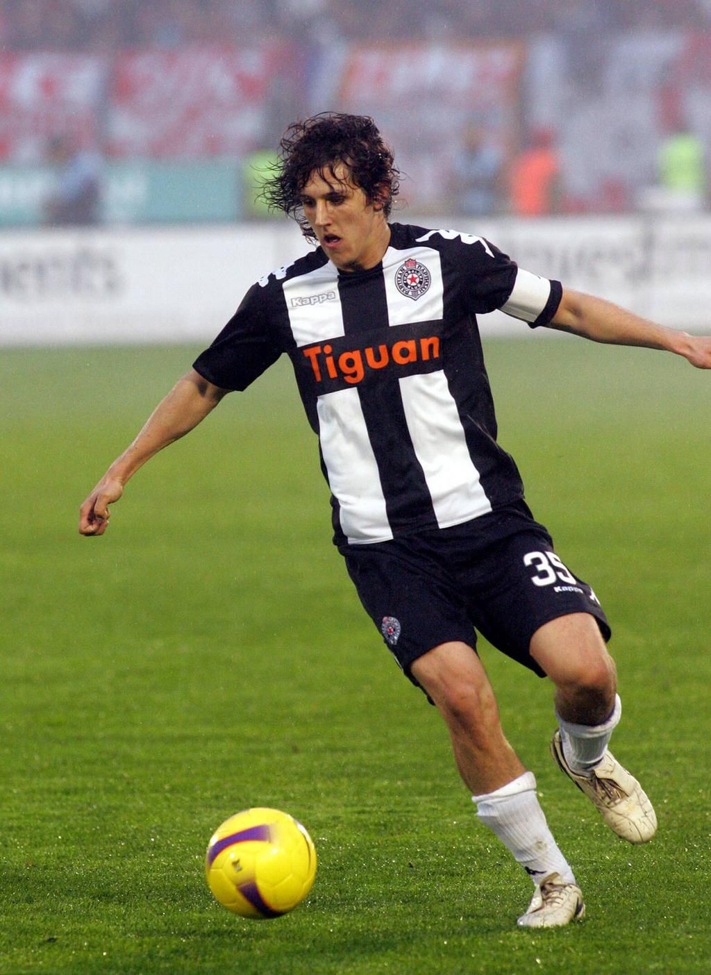18-year old Stevan Jovetic playing for Partizan Belgrade in 2008