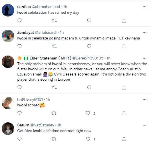 Reactions as Alex Iwobi scores for Everton against Newcastle United