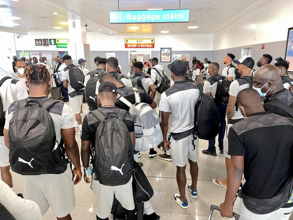 Ghana have arrived in Abuja for the game against the Super Eagles of Nigeria