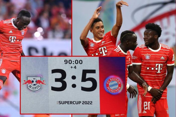 Sadio Mane scores on debut for Bayern Munich to clinch the German Super Cup against RB Leipzig