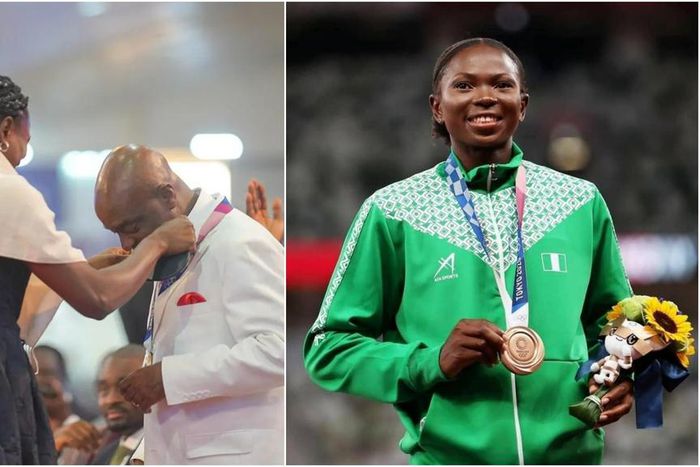 Ese Brume finally got to meet Pastor Oyedepo