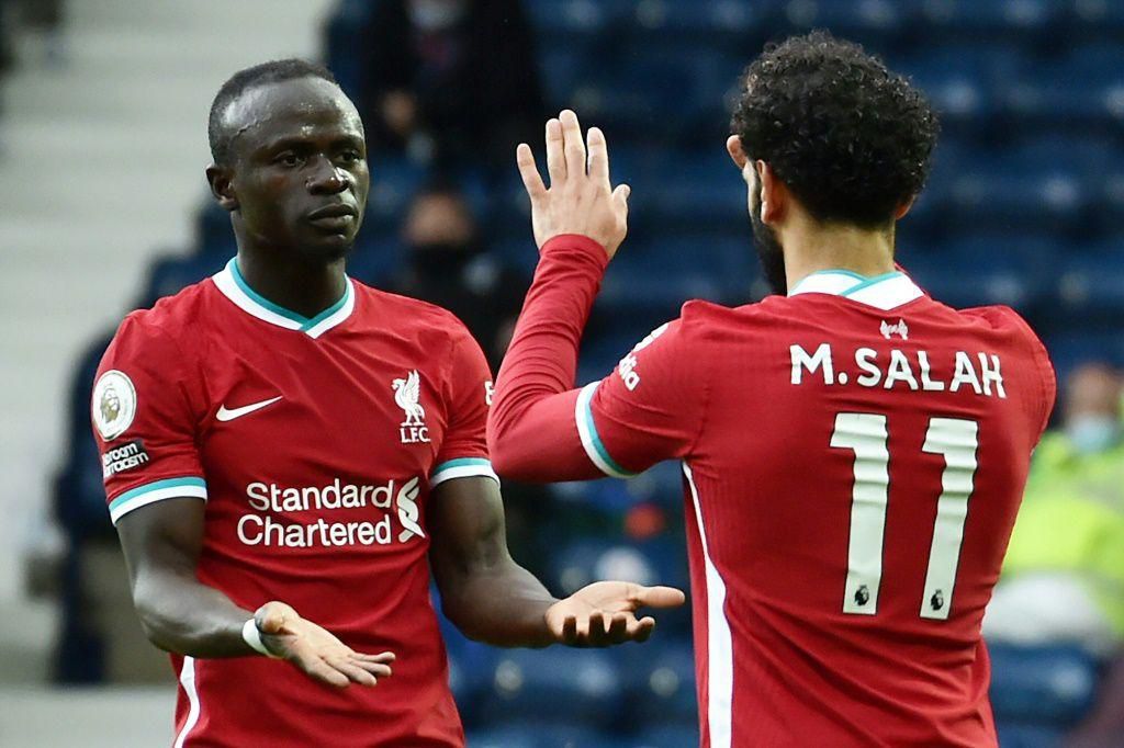 Former Liverpool forward Sadio Mane (left) and Mohamed Salah (right)
