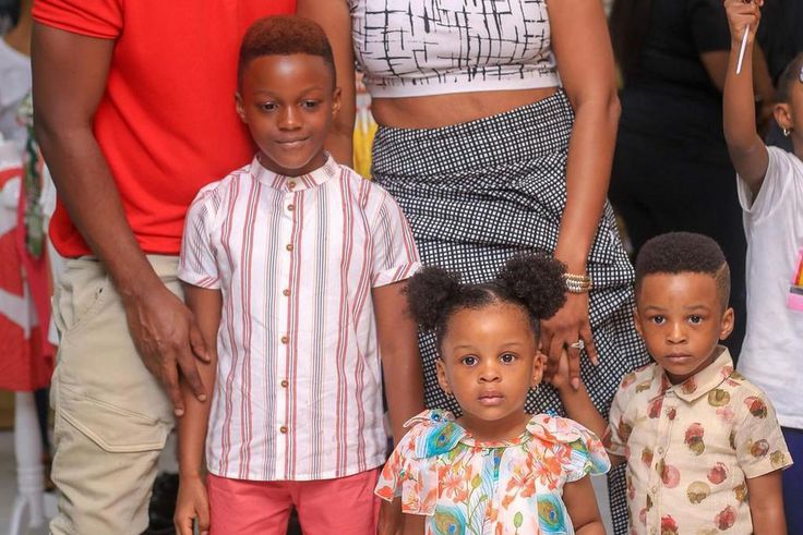 Paul Okoye, his estranged wife Anita and their three children, Andre, Nadia and Nathan [Instagram/AnitaOkoye]