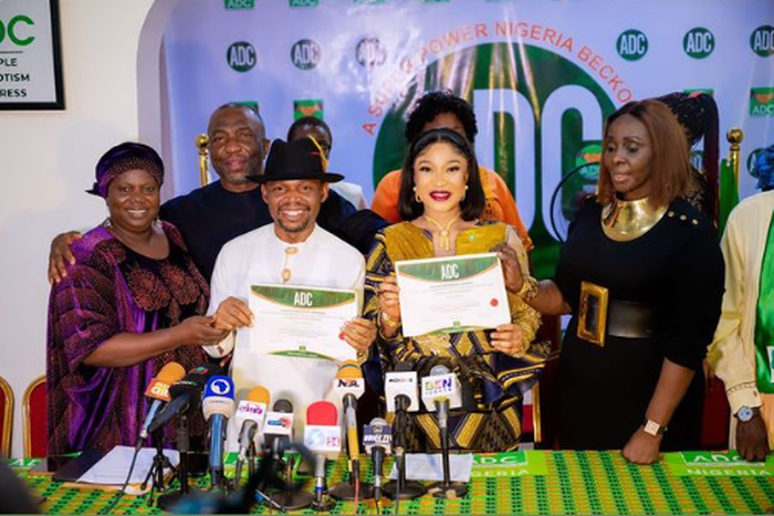 ADC officially unveils Tonto Dikeh as its Rivers Deputy Guber candidate