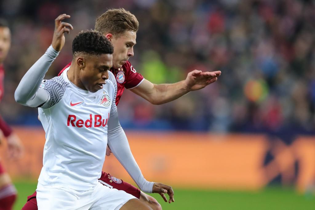 Chukwubuike Adamu in action against Bayern Munich