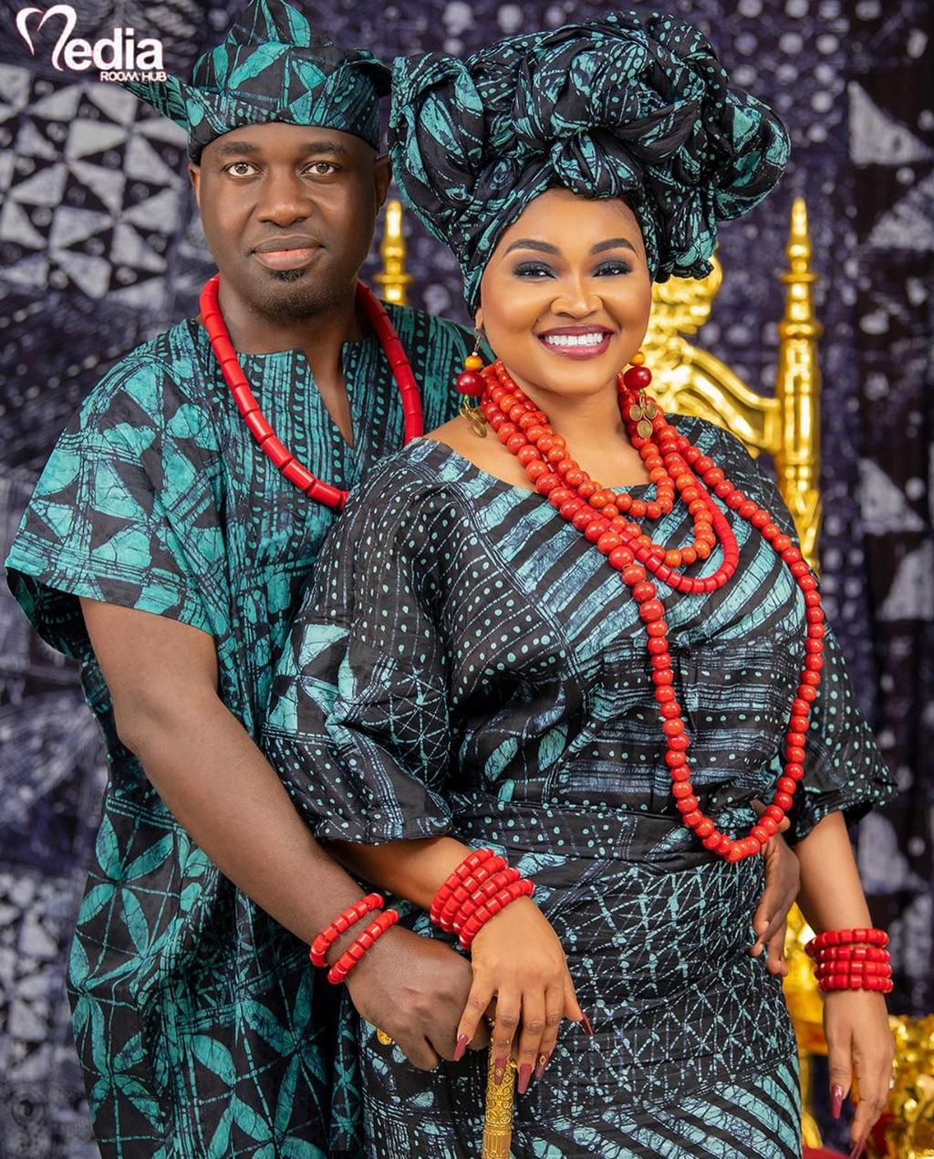 Nollywood actress Mercy Aigbe and her husband Adeoti Kazim [MediaRoomHub]