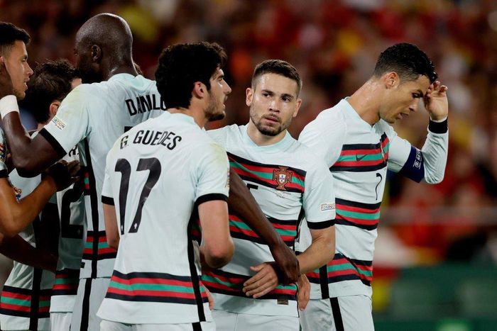Ricardo Horta of Portugal celebrates 1-1 during the UEFA Nations league match between Spain v Portugal