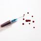 Syringe and blood
