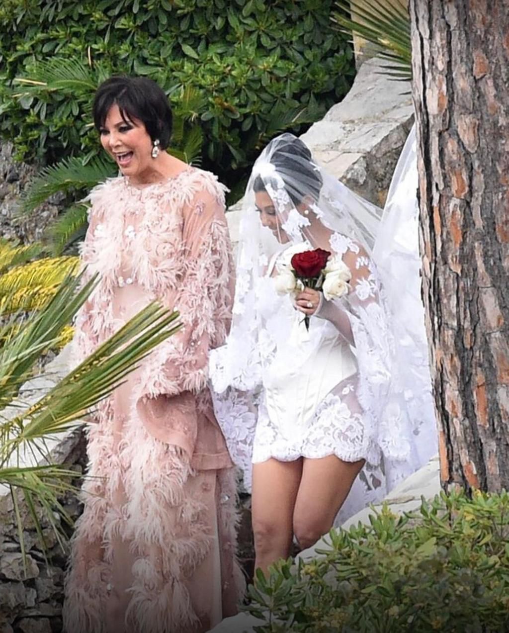 Photos from Kourtney Kardashian & Travis wedding in Italy (Photographer - Ellen von Unwerth)