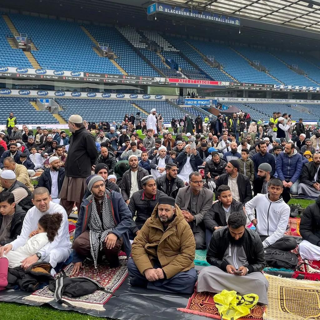 Muslims at Blackburn Rovers' Ewood Park