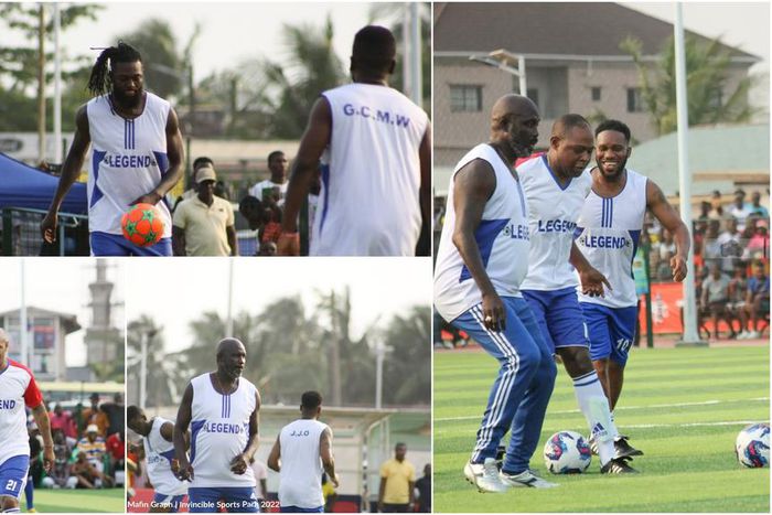 Okocha, Adebayor star as Africa legends beat George Weah XI in charity game [Credit - Yusuf Mafin Sherif/Wesley}