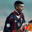 Finidi George and Kanu Nwankwo celebrate the Champions League they won at Ajax