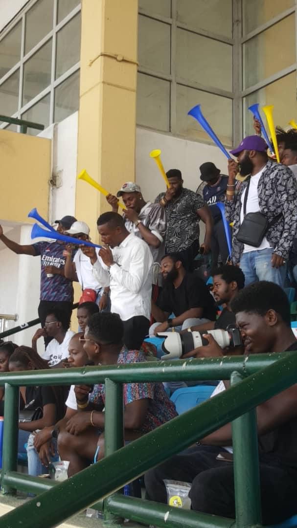 Sporting Lagos Happy Corner cheered on their team to a 1-0 win against One Rocket FC