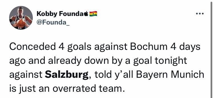 Again another fan declares Bayern Munich as 'overrated'