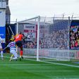 Adebayo heads home the opener for Luton