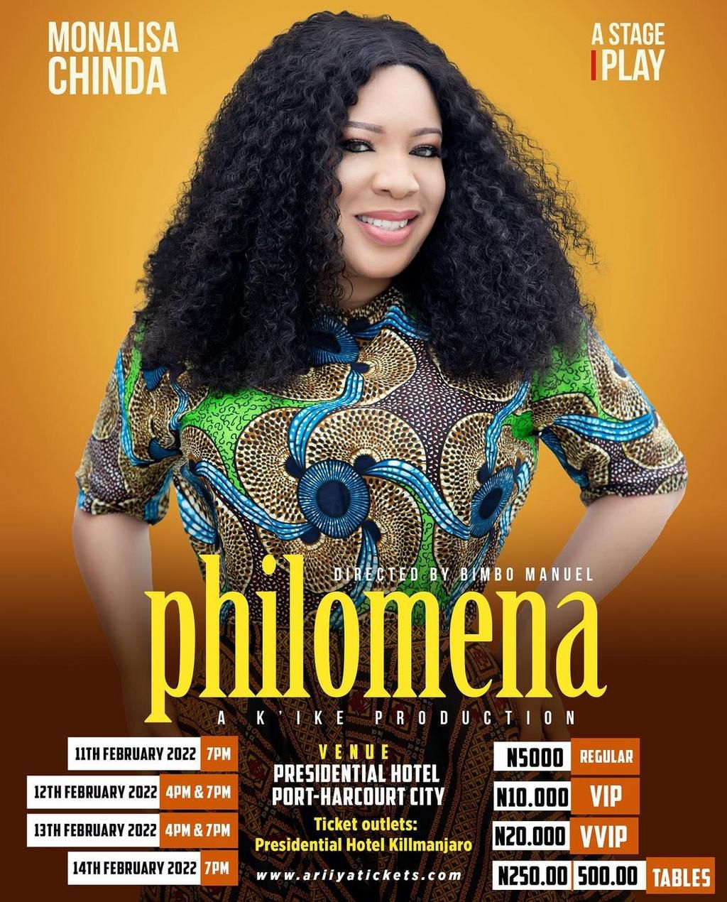 Nollywood heavyweights Monalisa Chinda, Charles Inojie, Francis Duru, Ejike Asiegbu others star in stage play: ‘Philomena' by Bimbo Manuel live In Port Harcourt