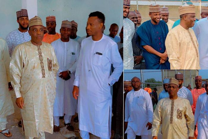 Shehu Abdullahi and Sokoto State Governor Aminu Tambuwal unveil Sports Center