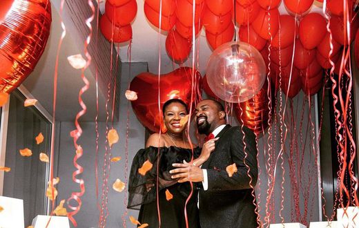 Kemi Adetiba and her partner Oscar [Instagram/KemiAdetiba]