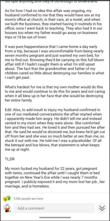 Anonymous woman's story